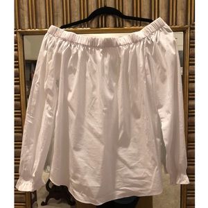 Off the shoulder white top